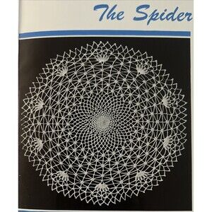 Vintage 1950's Crochet Pattern Hairpin Lace SPIDERWEB Spider Web 11-17-19" Doily